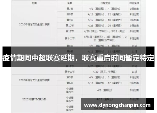 疫情期间中超联赛延期，联赛重启时间暂定待定